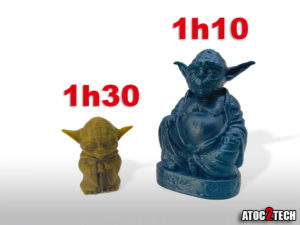 Impression 3d yoda budha rapide
